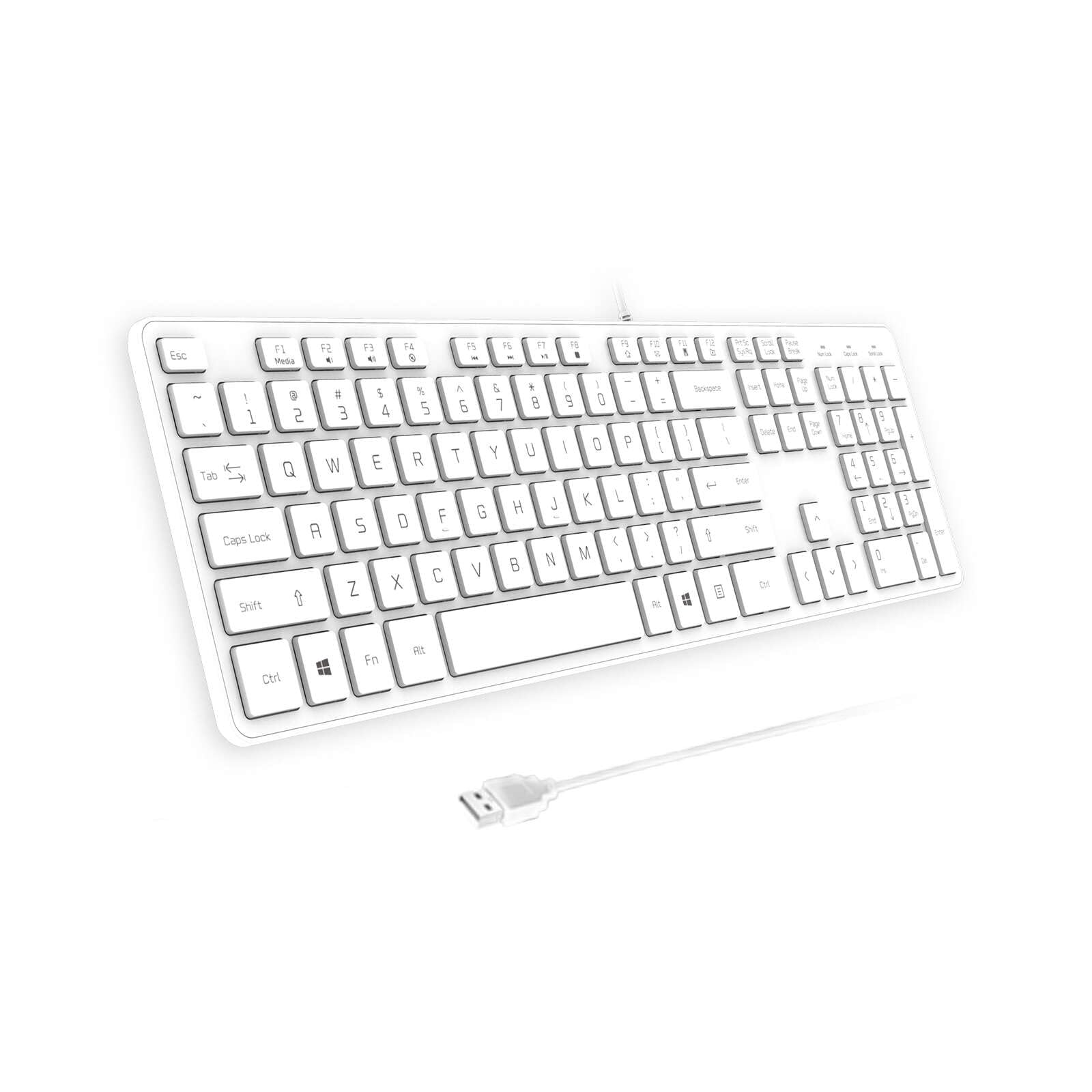 BFRIENDit Wired USB Keyboard, Comfortable Quiet Chocolate Keys, Durable Ultra-Slim Wired Computer Keyboard, QWERTY Layout for PC